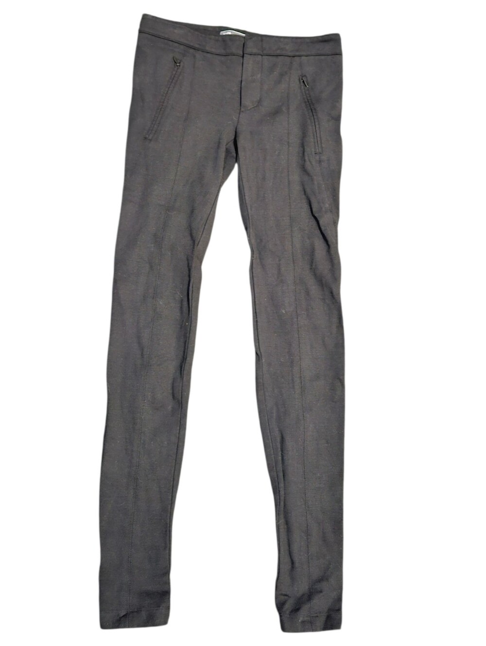 Women's Vince Black Ponte Knit Skinny Zip Pocket Pants US 0